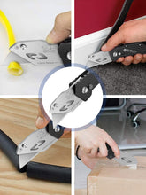 Carica l'immagine nel visualizzatore di Gallery, BIBURY Professional Taglierino, Coltello Taglierino in Acciaio Inossidabile con 10 Lame di Ricmabio, con Maniglia Antisc