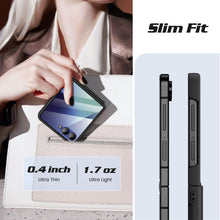 Carica l'immagine nel visualizzatore di Gallery, Doeshine Custodia per Samsung Z Flip 7(Non per Flip 7 FE), Protezione Dello Schermo Posteriore e Cerniera, Slim Fit, Sty