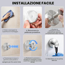 Carica l'immagine nel visualizzatore di Gallery, 4 pezzi gancio a ventosa per cucina e bagno, riutilizzabile porta asciugamano a ventosa, senza forcella, ganci da parete