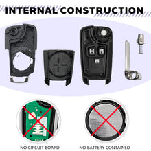 Carica l'immagine nel visualizzatore di Gallery, 2 Pezzi Guscio Chiave Auto 3 Tasti Compatibile con O-pel Insignia Astra J Adam Zafira Tourer C Mokka Meriva Movano Corsa