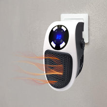 Carica l'immagine nel visualizzatore di Gallery, Stufetta Elettrica da Presa 500W a Risparmio Energetico, Termoventilatore Silenzioso con Termostato 15°-32°C, Timer 12h,