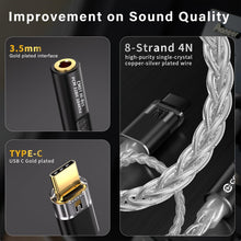 Carica l'immagine nel visualizzatore di Gallery, CCZ CM01 Adattatore per cuffie DAC da USB C a jack da 3,5 mm MAX97220 Amp Conexant CX31993 Chip di decodifica, convertit
