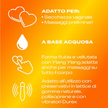 Carica l'immagine nel visualizzatore di Gallery, Durex Massage 2 in 1, Gel Lubrificante Intimo a Base Acqua e Gel per Massaggi, con Ylang Ylang, 200 ml