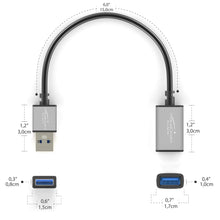 Carica l'immagine nel visualizzatore di Gallery, KabelDirekt – Cavo di prolunga USB-A 3.0 – 0,15m, nero