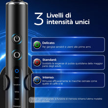 Carica l'immagine nel visualizzatore di Gallery, Spazzolino Elettrico Rotante con Testina Tonda per Adulti e Bambini, 50.000 Movimenti/Min, 3 Intensità e 5 Modalità, 8 T