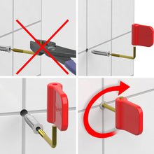 Carica l'immagine nel visualizzatore di Gallery, Fischer 10 Ganci Appendi Quadri Silver con Tassellini 4mm e Clip di Fissaggio, Installazione Pulita su Muro per Cornici 