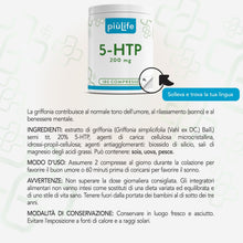 Carica l'immagine nel visualizzatore di Gallery, 5HTP da 1000 mg Estratto Di Griffonia Tit. 20% PiùLife - 180 Compresse