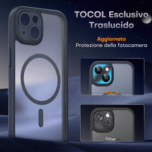 Carica l'immagine nel visualizzatore di Gallery, TOCOL Cover Magnetica per iPhone 14 6,1 Pollic, Compatibile con MagSafe, Protezione Fotocamera Integrata, Custodia Antiu
