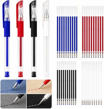 Carica l'immagine nel visualizzatore di Gallery, Carehabi Penne Cancellabili per Tessuti da Calore Set di 4 Penne con 40 Ricariche Alternativa Gesso per Sarti Accessori Cucito Pennarelli per Stoffa Ricamo e Sartoria 0,7 mm