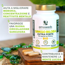 Carica l'immagine nel visualizzatore di Gallery, Ginkgo Biloba BIO | Forte | Memoria, Circolazione Sanguigna | 90 capsule