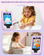 Carica l'immagine nel visualizzatore di Gallery, UCIDCI Smartphone Giocattolo Telefono per Bambini e Bambine, Cellulare con Doppia Macchina Fotografica Bambini, Giochi E