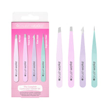 Carica l'immagine nel visualizzatore di Gallery, Brushworks Brushworks HD 4 Piece Combination Tweezer Set - Pastels