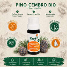 Carica l'immagine nel visualizzatore di Gallery, Bergila olio essenziale PINO CEMBRO BIO, 10 ml - 100% naturale di materia prima biologica - qualità controllata e certif