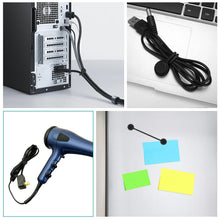Carica l'immagine nel visualizzatore di Gallery, Lusofie 10 Pezzi Fascette Cavi Magnetiche Clip per Cavi in Silicone Portacavi Organizer Fascette Riutilizzabili Gestore 