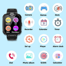 Carica l'immagine nel visualizzatore di Gallery, Smartwatch Bambini con Telefono 16 Giochi SOS Fotocamera Musicale