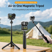 Carica l'immagine nel visualizzatore di Gallery, REYGEAK - Treppiede magnetico con bastone per selfie per DJI Osmo Action 5 Pro/4/3, maniglia per fotocamera estensibile 