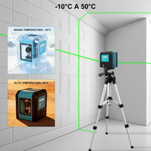 Carica l'immagine nel visualizzatore di Gallery, Livella Laser Verde 5m Doppia Linea Croce Verticale Orizzontale IP54