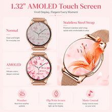 Carica l'immagine nel visualizzatore di Gallery, Orologio Smartwatch Donna con Chiamate Bluetooth: 1.32" AMOLED Smart Watch da Cardiofrequenzimetro Pressione Sanguigna S