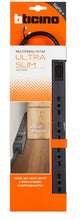 Carica l'immagine nel visualizzatore di Gallery, BTicino 3631USGB Ciabatta Elettrica Multipresa Ultraslim con Interruttore Luminoso di Sicurezza SAFE, colore grigio