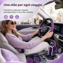 Carica l'immagine nel visualizzatore di Gallery, Accessori per Auto da Donna per Interni con Coprivolante,4 Pezzi