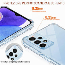 Carica l'immagine nel visualizzatore di Gallery, iVoler Cover per Samsung Galaxy A23 5G, Antiurto Custodia con Paraurti in TPU Morbido e 3 Pezzi Pellicola Vetro Temperat