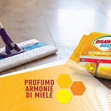 Carica l'immagine nel visualizzatore di Gallery, Brawn Acciuffapolvere Legno e Parquet, Tessuto in Texture 3D ad Alto Spessore con Maggiore Potere Elettrostatico, Profumo Armonie di Miele, Confezione da 12 Panni