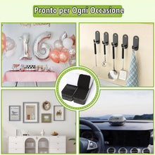 Carica l'immagine nel visualizzatore di Gallery, VynyQoo 12 Sets Autoadesivo Hook Loop, Nastro Adesivo Forte (Nero)