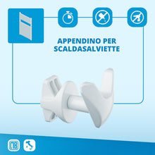 Carica l'immagine nel visualizzatore di Gallery, LH Coppia handy vip portasciugamani senza foro per bagno, autoavvitanti al termoarredo scaldasalviette senza forare - ma