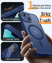 Carica l'immagine nel visualizzatore di Gallery, CANSHN Magnetica Cover per iPhone 13 Mini(5.4 Pollici), [Protezione Completa Della Fotocamera] Custodia Traslucida Opaca