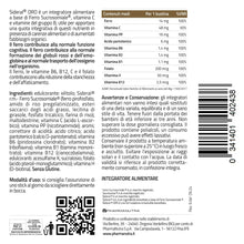 Carica l'immagine nel visualizzatore di Gallery, SiderAL ORO integratore alimentare di Ferro Sucrosomiale® (14 mg), Alto assorbimento e Tollerabilità, NO Glutine - Latto