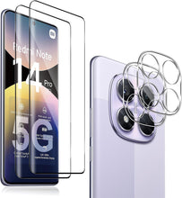 Carica l'immagine nel visualizzatore di Gallery, QULLOO 2+2 pezzi Vetro Temperato per Xiaomi Redmi Note 14 Pro 5G/ Poco X7 con Protezione dell'Obiettivo della Fotocamera