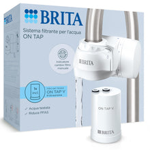 Carica l'immagine nel visualizzatore di Gallery, BRITA ON TAP V incl. 1 x filtro acqua rubinetto V (4 mesi) - riduce cloro, PFAS, piccole particelle e metalli - indicato