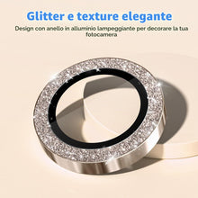 Carica l'immagine nel visualizzatore di Gallery, CloudValley Copertura per fotocamera Bling per iPhone 16 Pro e iPhone 16 Pro Max, [Decorazione glitterata] Protettive In