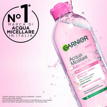 Carica l'immagine nel visualizzatore di Gallery, Garnier SkinActive Acqua Micellare Tutto in 1, Per Pelli Sensibili, 100% del Trucco Rimosso, Pelle Detersa e Idratata pe