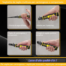 Carica l'immagine nel visualizzatore di Gallery, Magicbox Sega a Mano 8 in 1 per Metallo e Legno, 8 Lame Intercambiabili