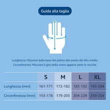 Carica l'immagine nel visualizzatore di Gallery, Amazon Basic Care Guanti monouso blu in nitrile, Senza polvere, Taglia M, 100 unità