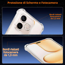 Carica l'immagine nel visualizzatore di Gallery, ZhuoFan Cover Chiaro per Honor 600 Lite 5G con 2 Pezzi Vetro Temperato, Custodia Trasparente TPU Morbido Silicone, [Anti