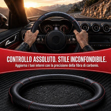 Carica l'immagine nel visualizzatore di Gallery, Coprivolante Auto Universale Nero Antiscivolo Sportivo