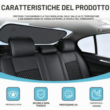Carica l'immagine nel visualizzatore di Gallery, Parasole per lunotto posteriore, 100 x 50 cm, con 4 ventose, pieghevole, in rete, con protezione UV e privacy, universal