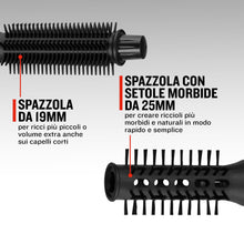 Carica l'immagine nel visualizzatore di Gallery, Remington Spazzola ad Aria Calda - 2 accessori: Spazzola Rotonda da 19 mm e 25 mm - Blow Dry&amp;Style: Asciuga e Modella, i