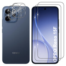 Carica l'immagine nel visualizzatore di Gallery, Lutree per OPPO Reno 15 F 5G/ Reno 15 FS 5G Vetro Temperato, 2+2 Pezzi Pellicola Protettiva+ Pellicola Fotocamera, Durez