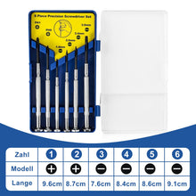 Carica l'immagine nel visualizzatore di Gallery, Set di Cacciavite per Occhiali 6 in 1,Set di Cacciaviti Orologiaio, Set Cacciaviti Precisione, Adatto per La Riparazione