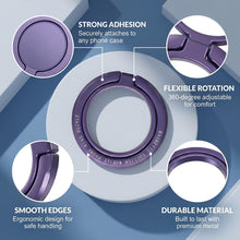 Carica l'immagine nel visualizzatore di Gallery, Anello Magnetico Cellulare in Metallo, Supporto Telefono, Ring Stand 360 Gradi, Design Sottile, per iPhone 17 e Android,