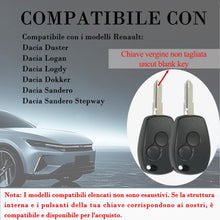 Carica l'immagine nel visualizzatore di Gallery, SUPALAND 2 Pezzi 2 Tasti Auto Guscio Chiave Telecomando Con Lama Per Renault Dacia Duster Sandero Logan Lodgy Dokker Cop
