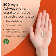 Carica l'immagine nel visualizzatore di Gallery, Nutravita Ashwagandha Bio 500mg - 60 Capsule - Bio Certificata Ashwaganda