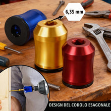Carica l'immagine nel visualizzatore di Gallery, 3 pezzi di anello magnetico con testa per cacciavite, set di anelli per viti, strumento domestico rimovibile per trapani