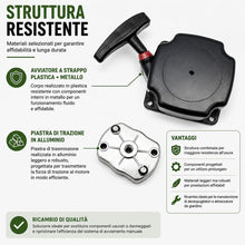 Carica l'immagine nel visualizzatore di Gallery, topolenashop Rinculo Avviamento Universale a Strappo per Decespugliatori e Tosaerba 43CC 49CC 52CC – Starter Manuale con