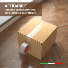 Carica l'immagine nel visualizzatore di Gallery, 6 Rotoli Nastro Adesivo Trasparente Imballaggio Pacchi Scotch 50mm x 66m