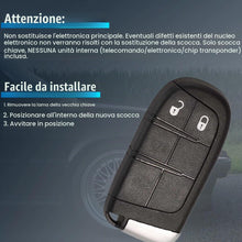 Carica l'immagine nel visualizzatore di Gallery, Guscio Chiave Auto Cover Telecomando Ricambio con 2 Tasti e Lama Vergine Cover Chiave Compatibile con Fiat 500X Freemont