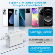 Carica l'immagine nel visualizzatore di Gallery, Caricatore Per Xiaomi 33W USB C Caricabatterie veloce Per Xiaomi